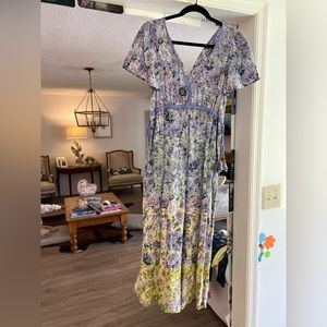 Anthropologie Floral Jumpsuit